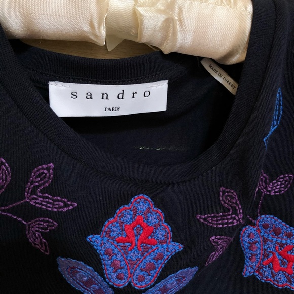 SANDRO COTTON T-Shirt, NWT, XS, Blue❣️FIRM PRICE❣️ - Picture 5 of 6